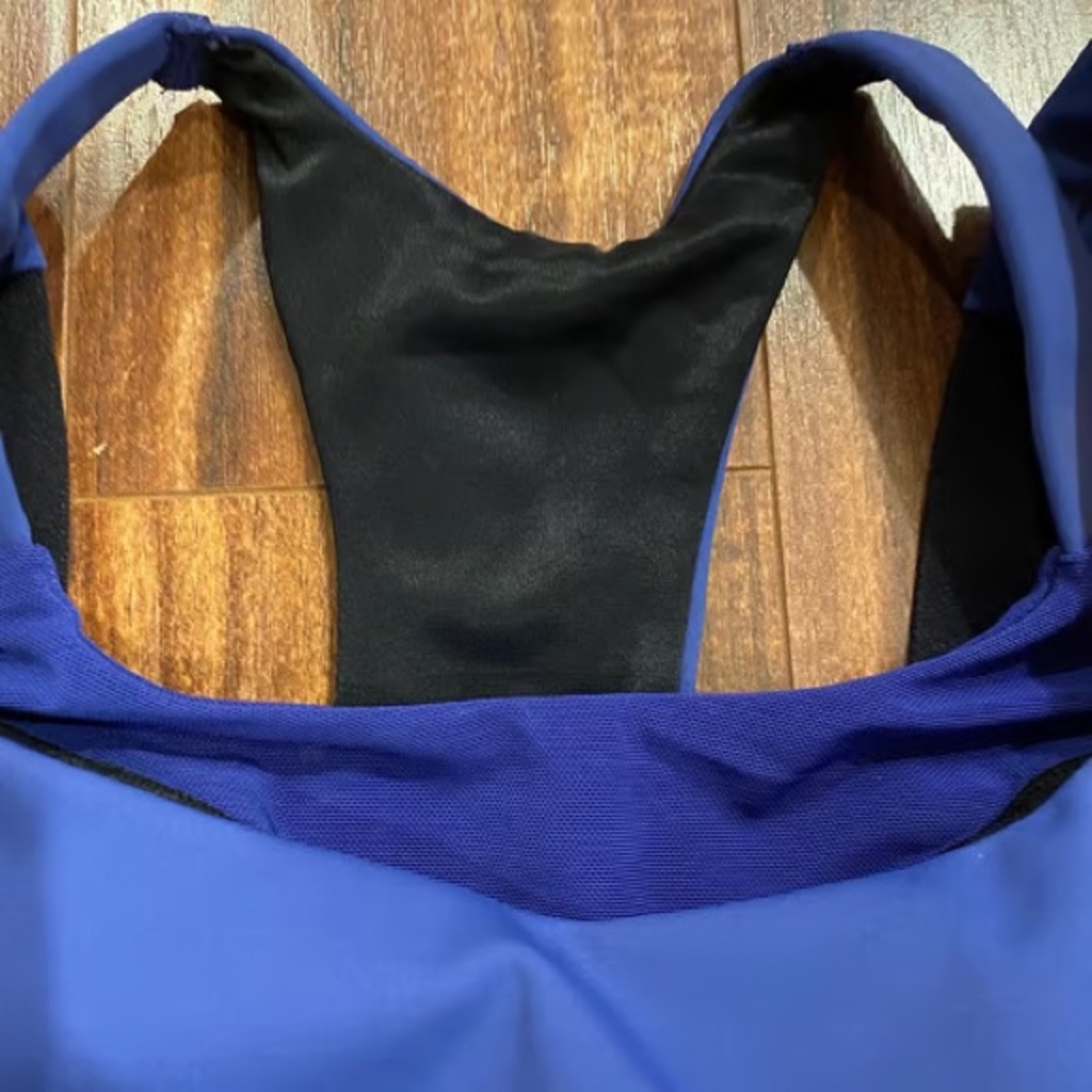 Z By Zella Women Large Purple Sports Bra Black Gray Racerback Moisture Wicking!